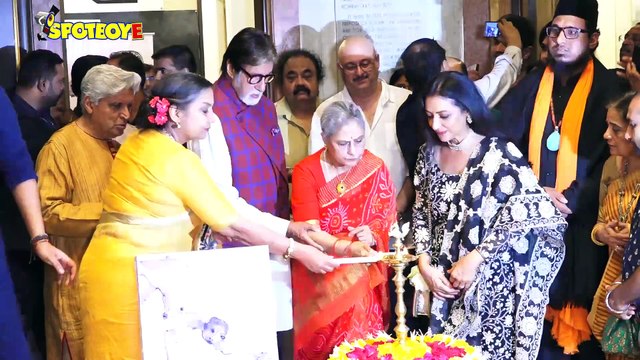 Amitabh and Jaya Bachchan, Javed Akhtar, Shabana Azmi inaugurate Aditya Singh Exhibition at jehangir art gallery