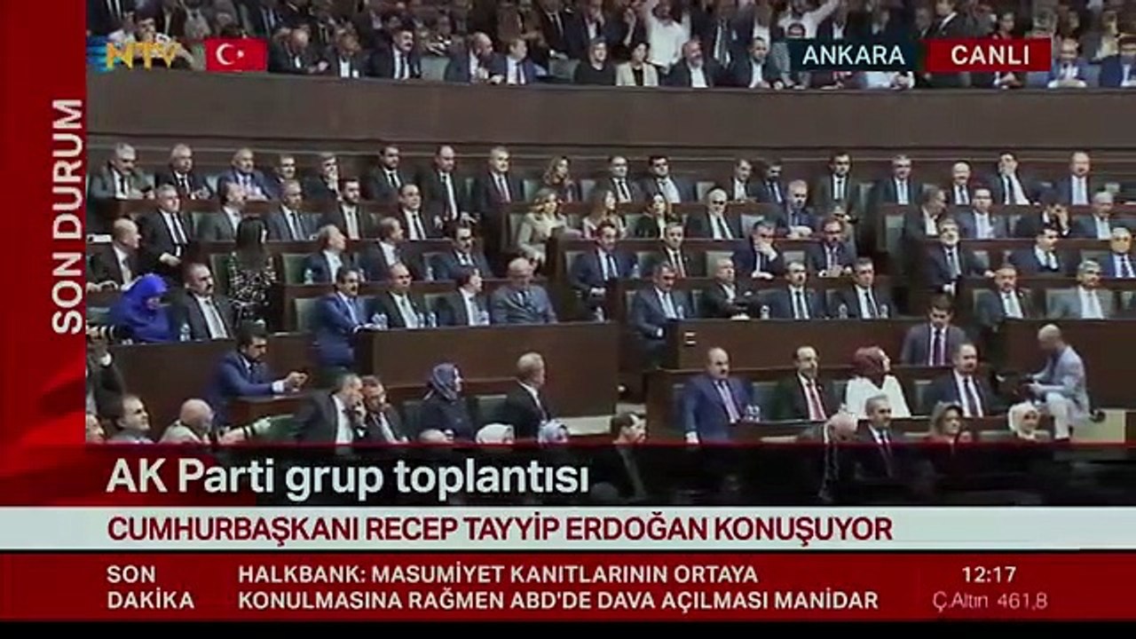 AK Parti Meclis Toplantısı'nda Gündoğdu Marşı okundu