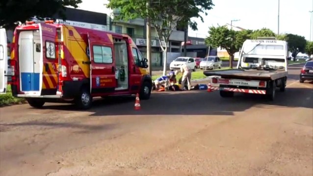 Gestante fica ferida em acidente na Avenida Rocha Pombo