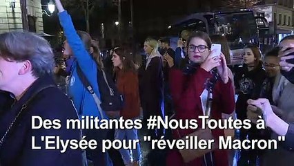 Féminicides: Manifestation à l'Elysée pour "réveiller Macron"