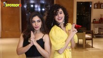 Spotted Taapsee Pannu and Bhumi Pednekar promoting Saand Ki Aankh