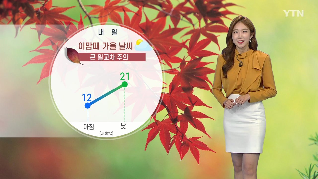 [날씨] 내일 이맘때 가을 날씨...큰 일교차 주의 / YTN