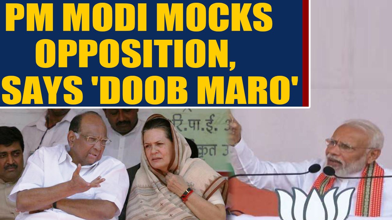 PM Modi  Insults  opposition  asks  them to die by drowning on Article 370