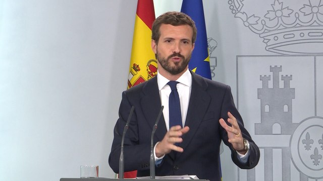 Casado insta a Sánchez a que actúe la Fiscalía contra Torra