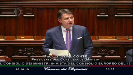 Video herunterladen: Consiglio europeo, le comunicazioni del Presidente Conte alla Camera (16.10.19)