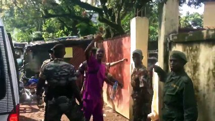 L'arrivée des responsables du FNDC au tribunal de Dixinn à Conakry