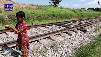 Train and Shaitan do not play to the railway track Video for parents by saqib technology