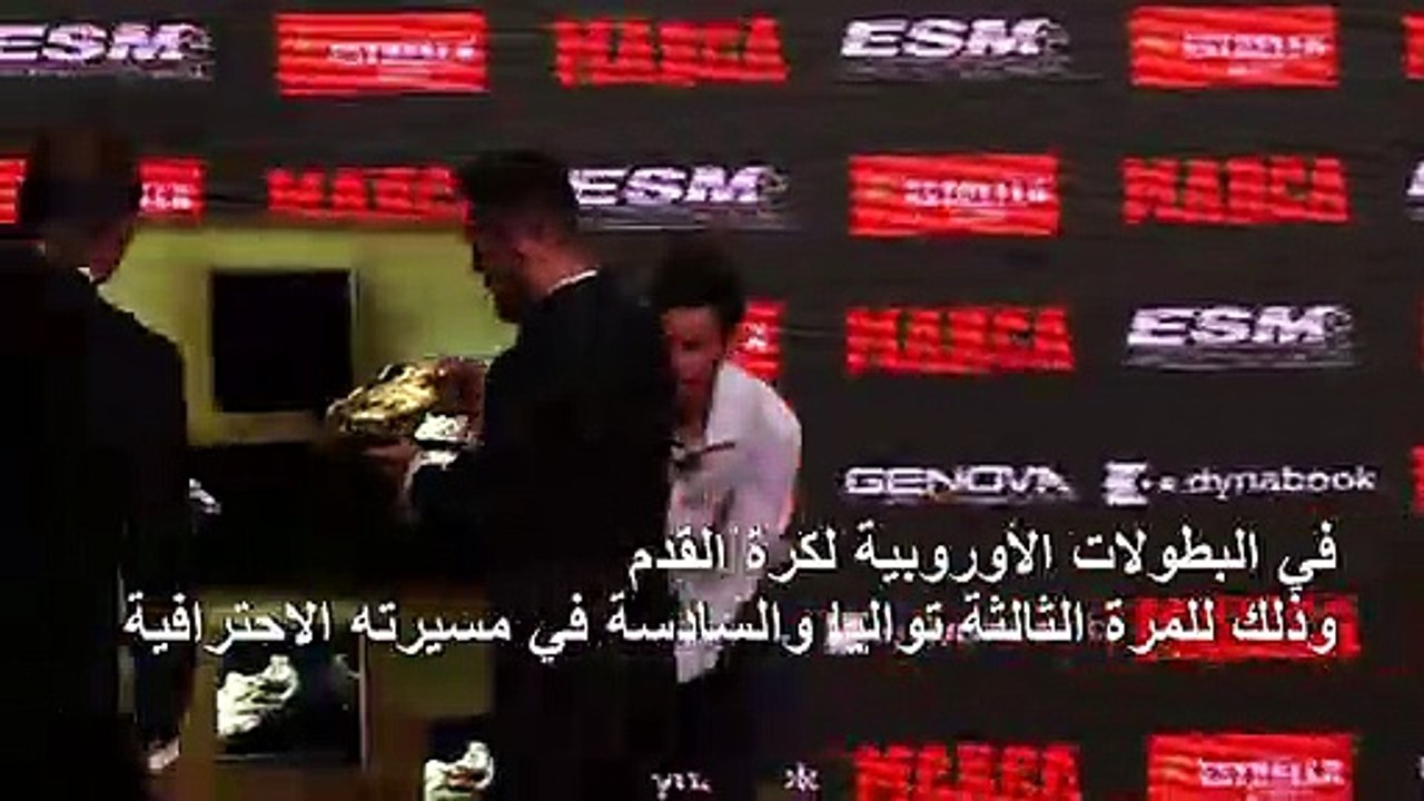 ميسي يتسلم الحذاء الذهبي السادس
