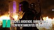 Batalla campal en Barcelona:  Barricadas, coches ardiendo y enfrentamientos con la policía