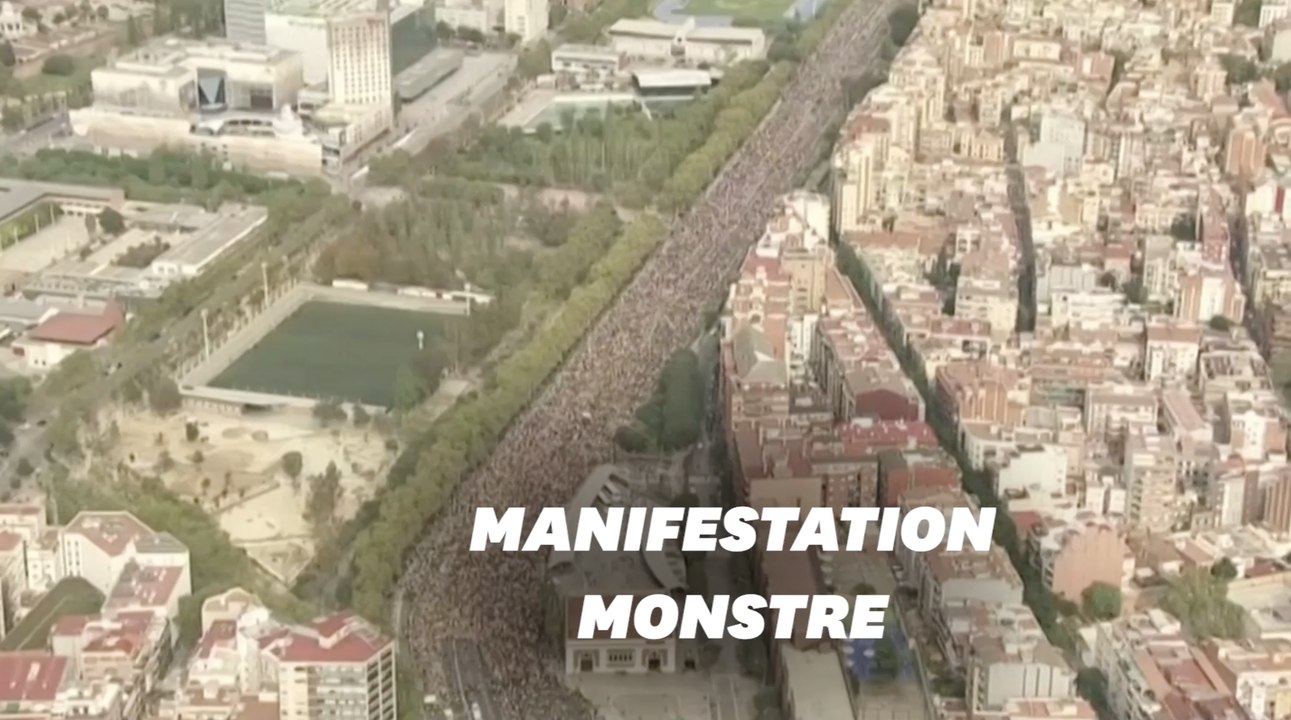 À Barcelone, 500.000 manifestants indépendantistes dans les rues