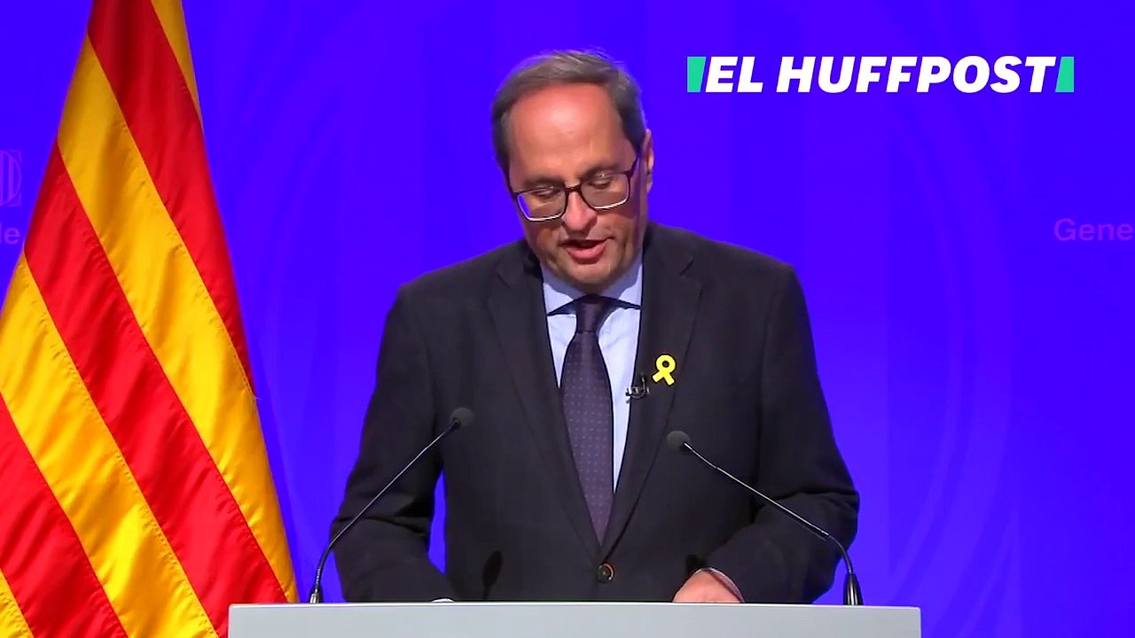 Quim Torra: "Serenidad, determinación, civismo y no violencia"