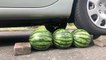 Crushing Crunchy   Soft Things by Car! - EXPERIMENT- WATERMELONS VS CAR