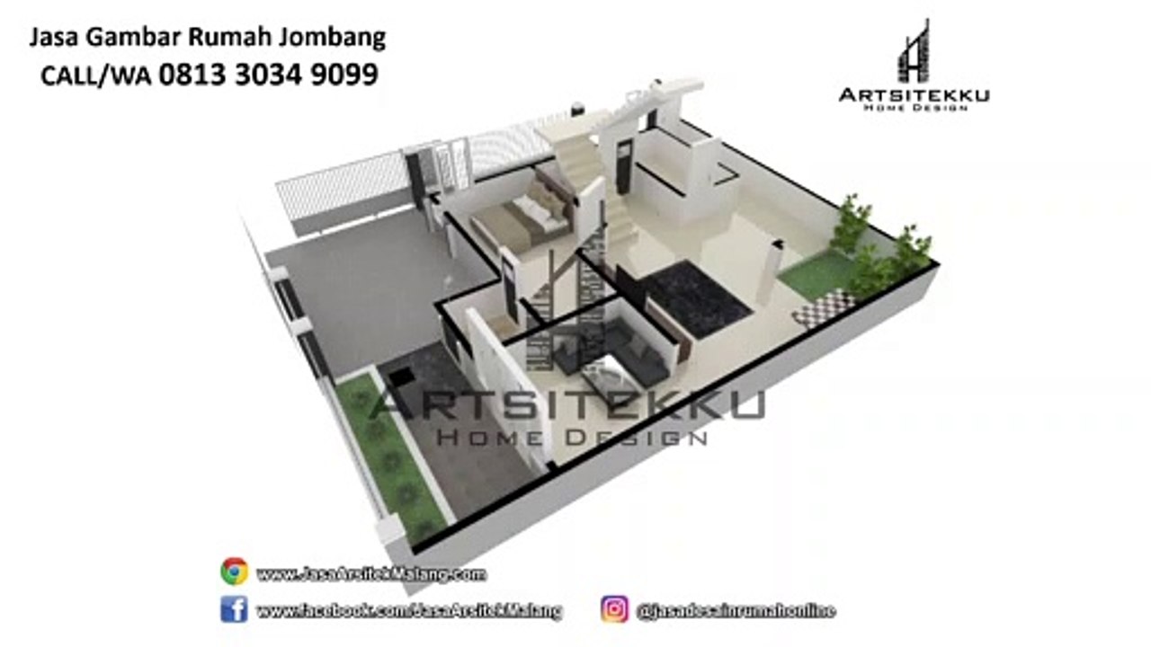 Call/WA : 0813-3034-9099 (Nayla) Desain Rumah Modern di Malang