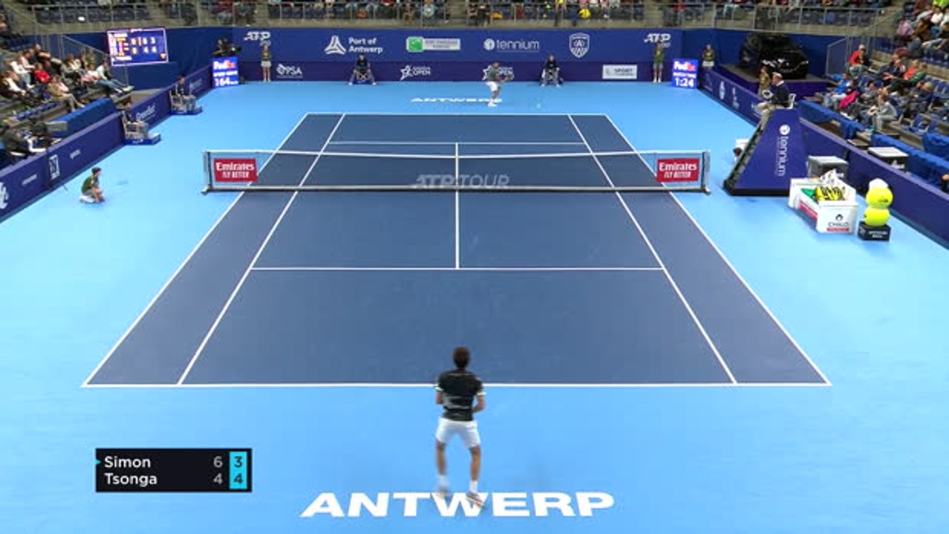 ATP Antwerp: Simon bt Tsonga (6-4 7-5) - video Dailymotion