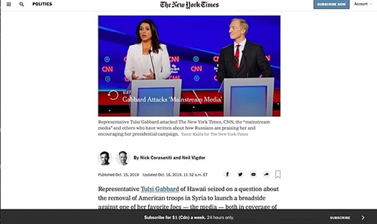 THE MSM STILL DOESN'T LIKE TULSI GABBARD