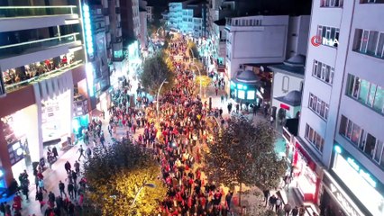 Bolu’da Yüzlerce Kişi Barış Pınarı Harekatı’na Destek İçin Yürüdü