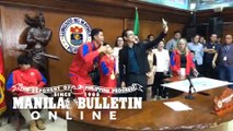 Filipino athletes Carlos Yulo, Ernest Obiena pay courtesy visit to Manila Mayor Isko