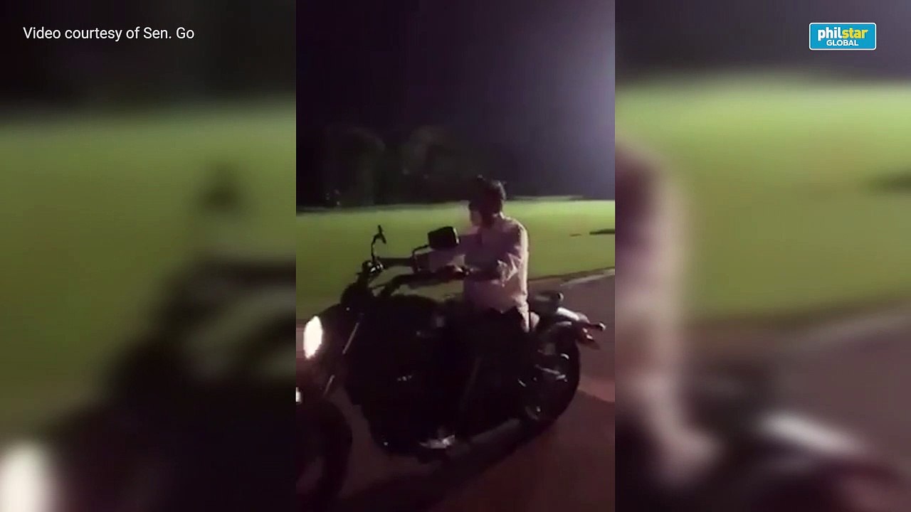 Duterte rides big bike before getting into minor accident