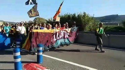 La Marxa per la Llibertat arriba a Sant Vicenç de Castellet