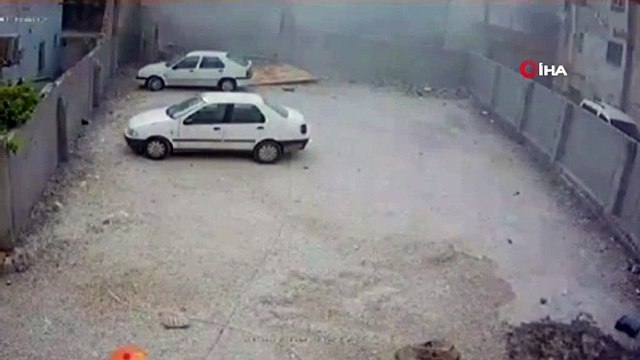 Nusaybin’e atılan havan topları güvenlik kamerasında