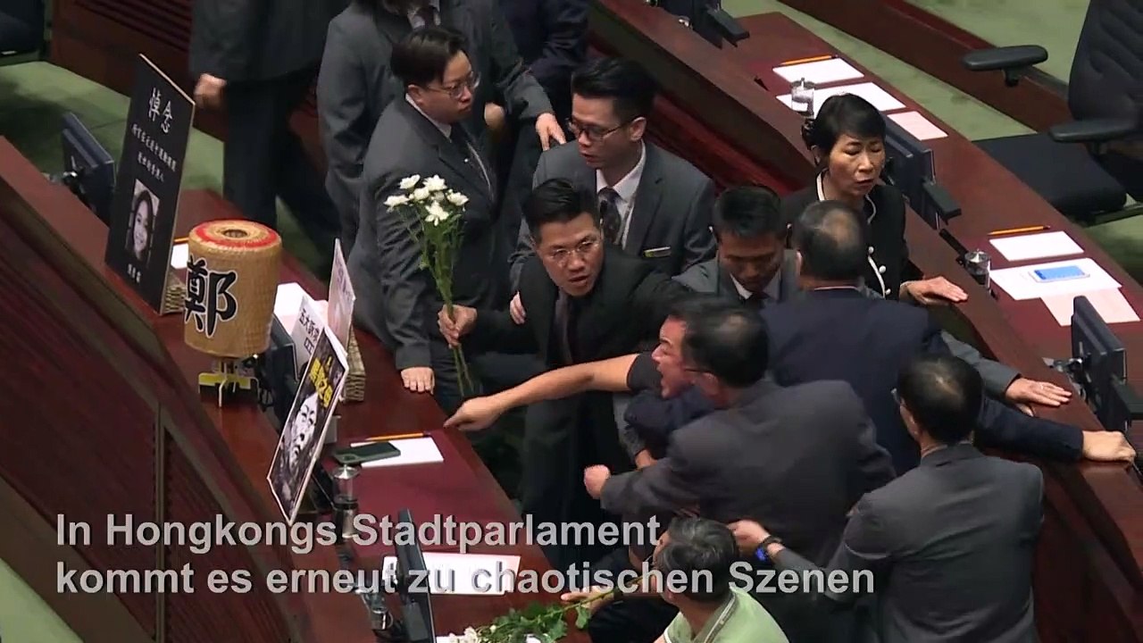 Erneut Tumult in Hongkongs Stadtparlament