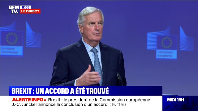 Michel Barnier sur le brexit: Grâce à cet accord les engagements financiers déjà pris à 28 seront bien respectés et honorés à 28
