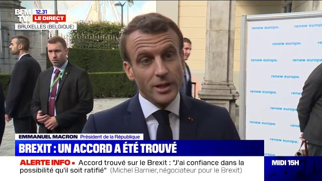 Brexit: Emmanuel Macron se dit satisfait même s'il faut rester raisonnablement prudent