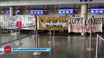 Basel havalimanında sivil itaatsizlik eylemi