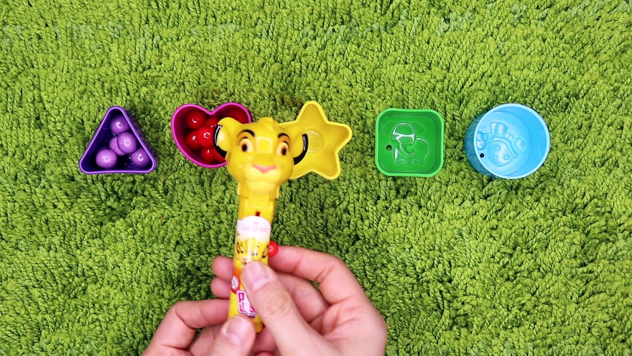 Learn shapes with Disney Marvel pop up toys and colorful shape blocks!