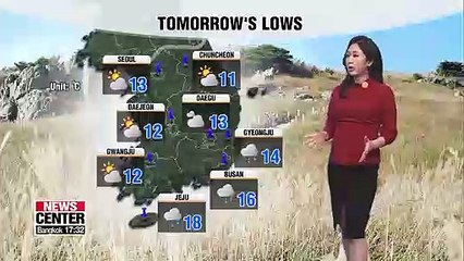 Cloudy day turns rainy tomorrow nationwide