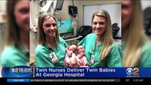 Deux infirmières jumelles aident à mettre au monde des jumelles