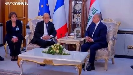 وزير الخارجية الفرنسي في بغداد لبحث مصير المقاتلين الأجانب