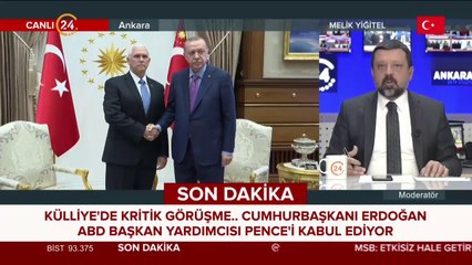 Başkan Erdoğan, ABD Başkan Yardımcısı Pence'i kabul ediyor