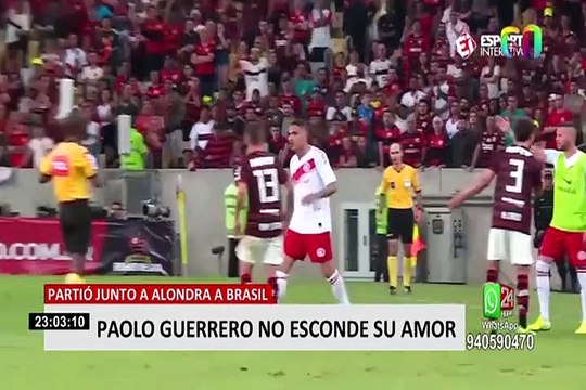 Paolo Guerrero partió junto a Alondra García Miró a Brasil