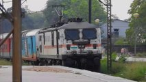 5 in 1 Rajdhani Express Compilation __ WAP7 Locomotive Indian Railways