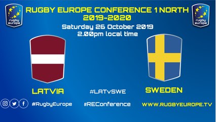 LATVIA / SWEDEN - RUGBY EUROPE CONFERENCE 1 NORTH 2019/2020