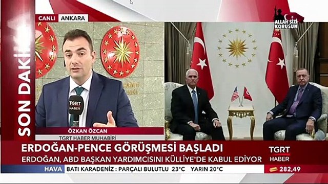 Cumhurbaşkanı Erdoğan, ABD Başkan Yardımcısı Pence'i Kabul Ediyor