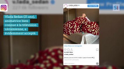 Oleksandr Zinchenko a demandé Vlada Sedan en mariage au stade olympique de Kiev