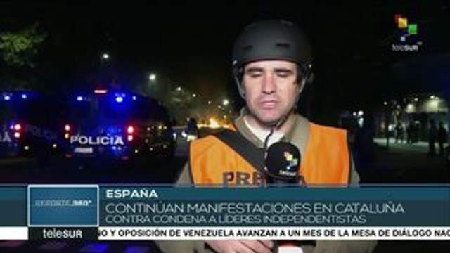 Tercer día de protestas en Cataluña por sentencias a independentistas