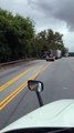 Cargo Collapses Under Trailer