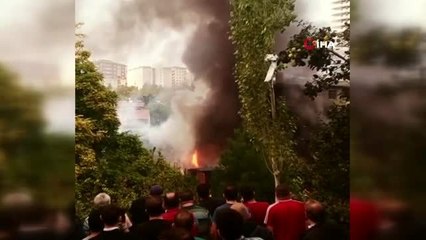 Kartal'da mobilya atölyesi alev alev yanıyor