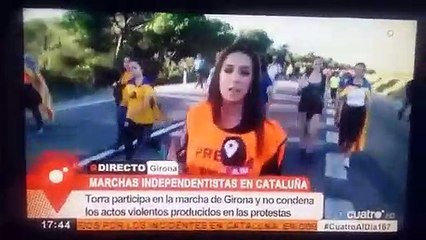 Nuevo incidente esta mañana en la llamada marcha por la libertad que un coche con una emba