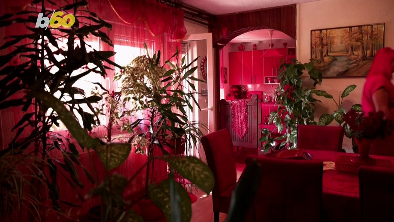 Lady In Red! Bosnian Woman Who Always Wears Red Even Has A Red Tombstone!