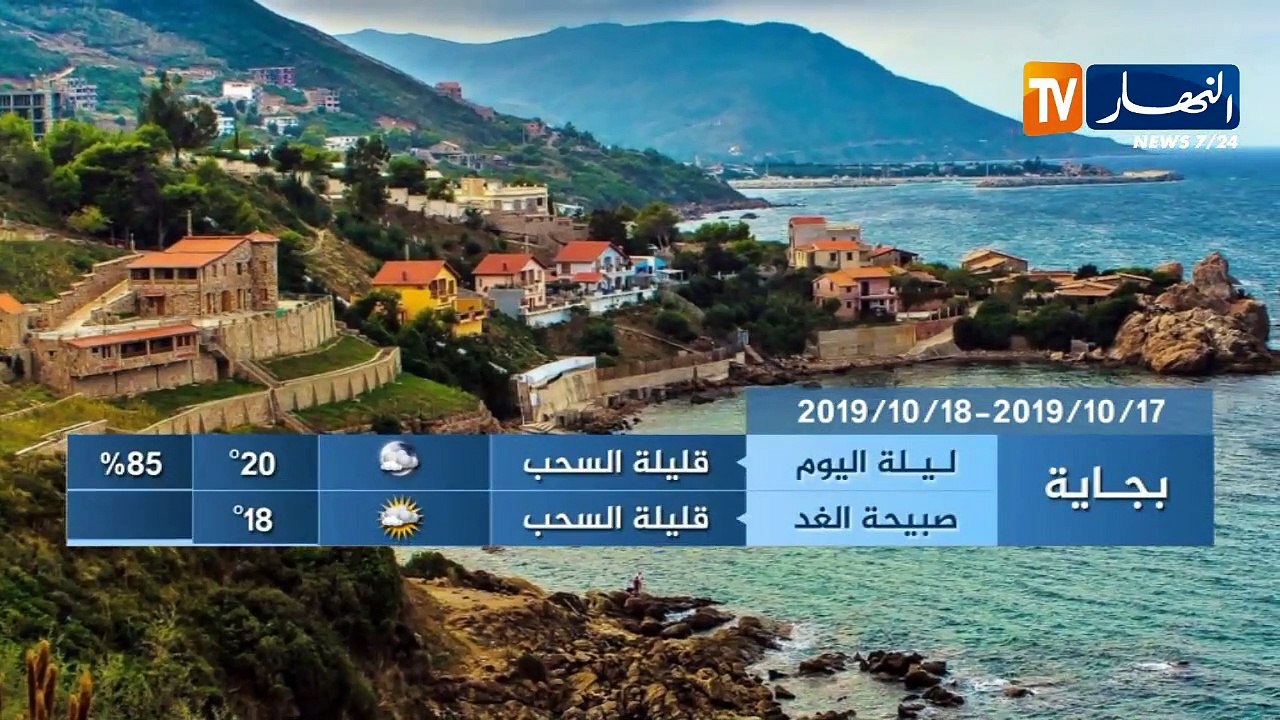 حالة الطقس بمختلف ولايات الوطن ليوم الجمعة 18 أكتوبر 2019