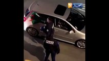 شرطي فرنسي في ليل يهاجم جزائري داخل سيارة بعد لقاء كولومبيا ويرفض اخراجه للعلم الجزائري من النافذة