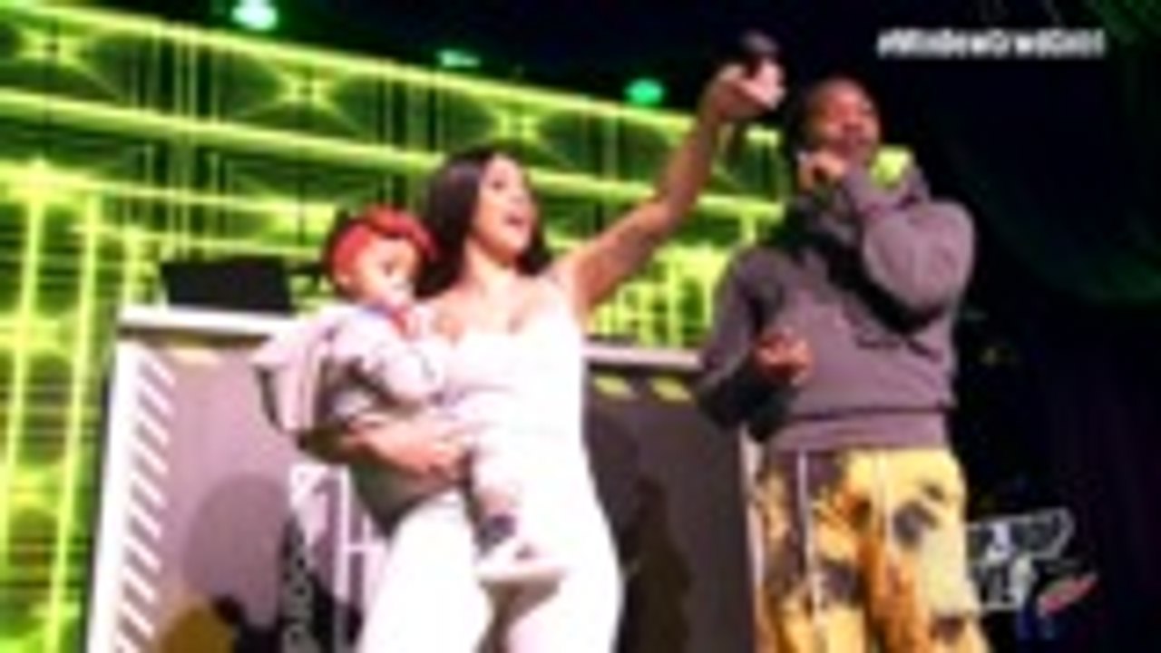 Cardi B and Baby Kulture Make Surprise Appearan...