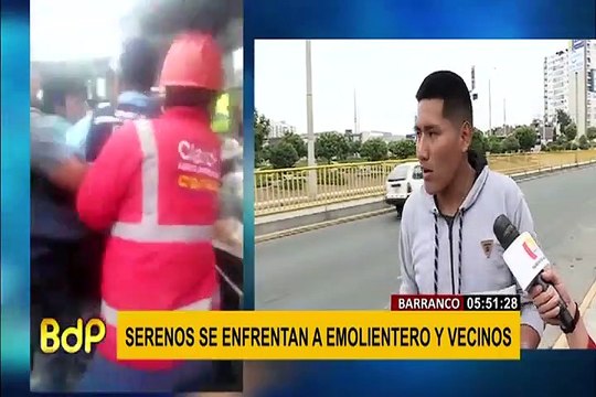 Barranco: vecinos se enfrentan a serenos por defender a vendedor de emoliente