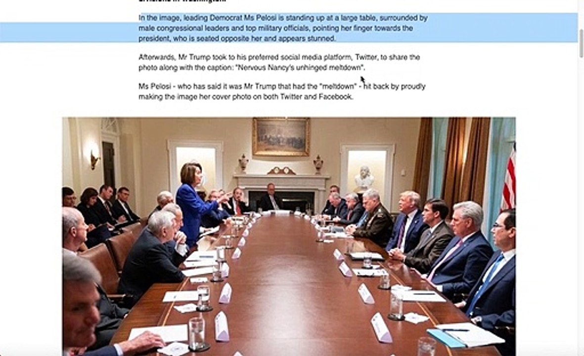 Trump Pelosi Meltdown