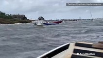 Winds stir up choppy seas along Cape Cod
