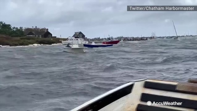 Winds stir up choppy seas along Cape Cod